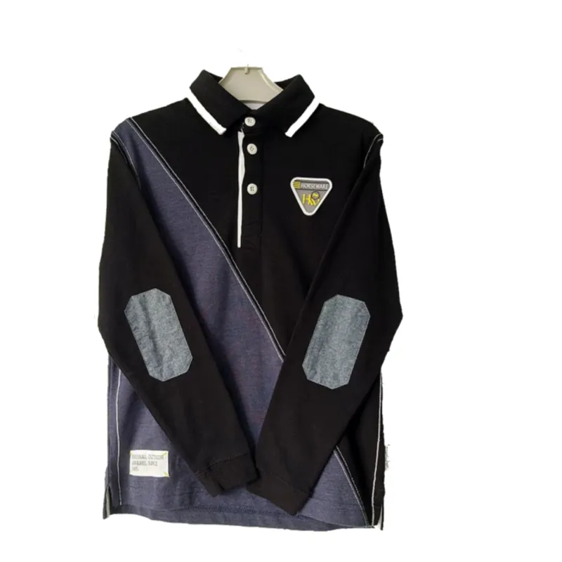 Horseware New Boys Rugby Shirt - Navy/Black